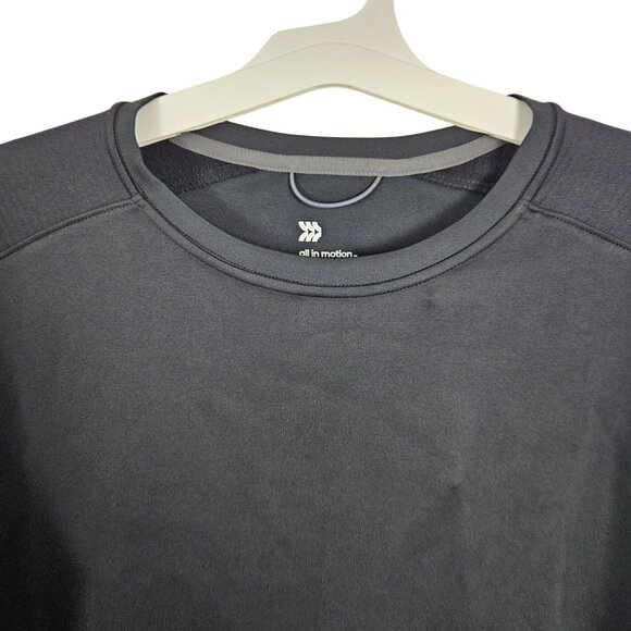 Mens Black All In Motion Athletic Sweatshirt Medium Long Sleeve Crew Neck Warm - Picture 3 of 12
